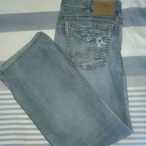 Silver - Mens Jean's - Zac Relaxed - 38/34